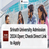 Srinath University Admission 2024 Open; Check Direct Link to Apply